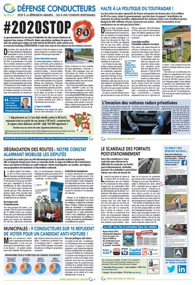Retrouvez le bulletin n° 29 de la Ligue de Défense des Conducteurs !