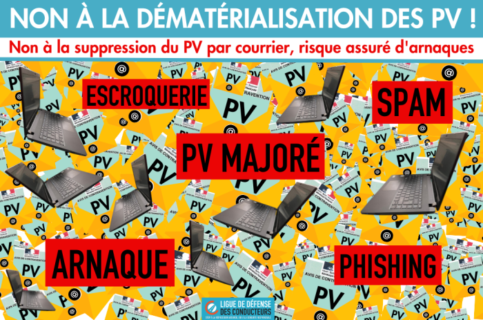 Dématérialisation des PV&nbsp;: gare aux PV majorés et aux arnaques !