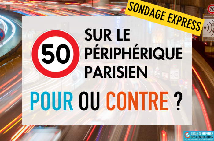 Pour ou contre le « périph » à 50 ? Votez !