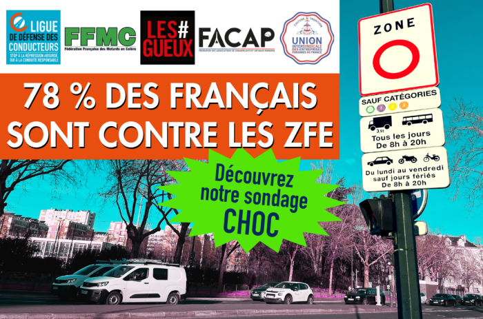 Sondage LDC&nbsp;: 8 Français sur 10 ne veulent plus entendre parler des ZFE